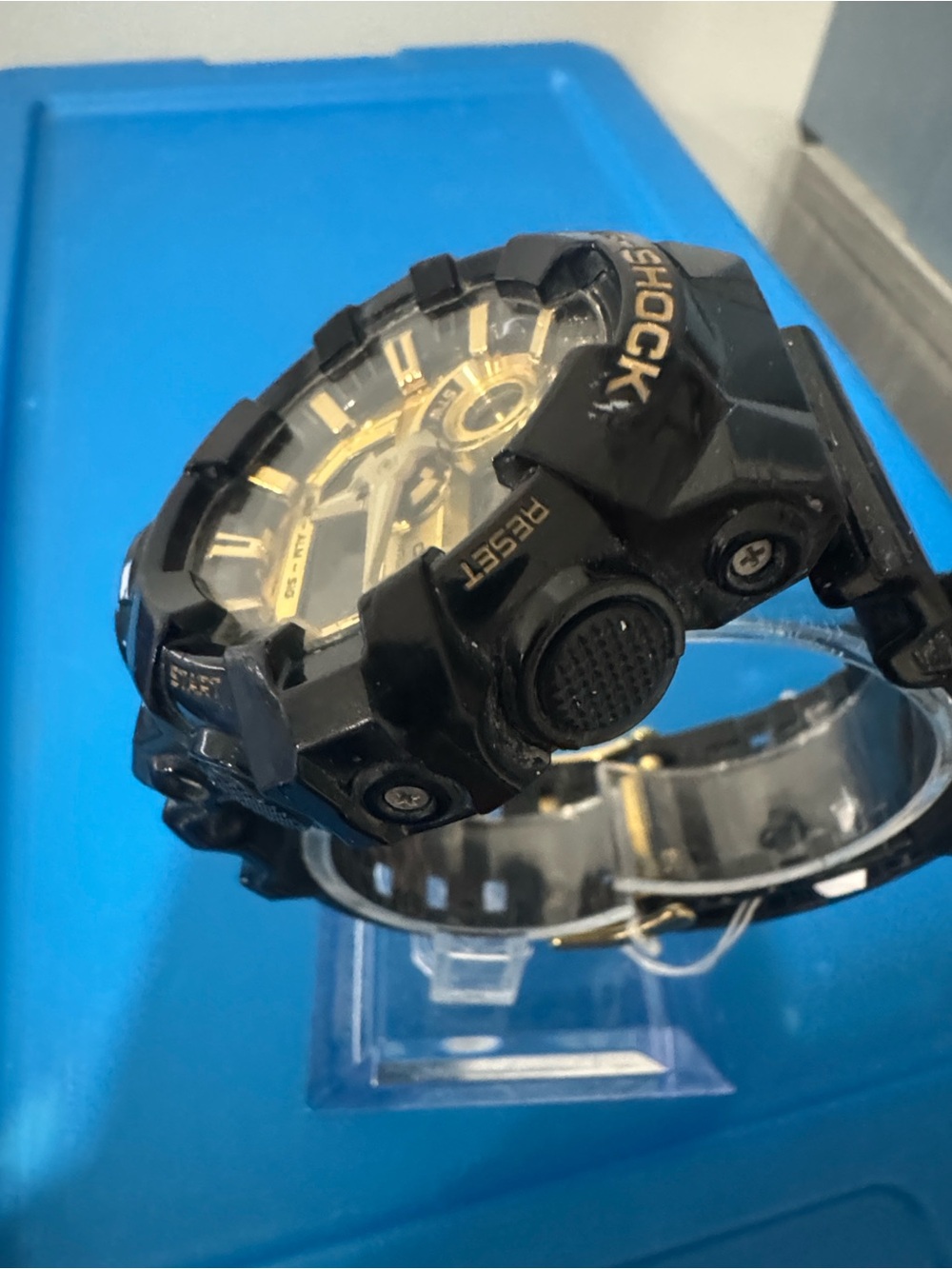 G-Shock Black and Gold Tactical Analog-Digital Watch